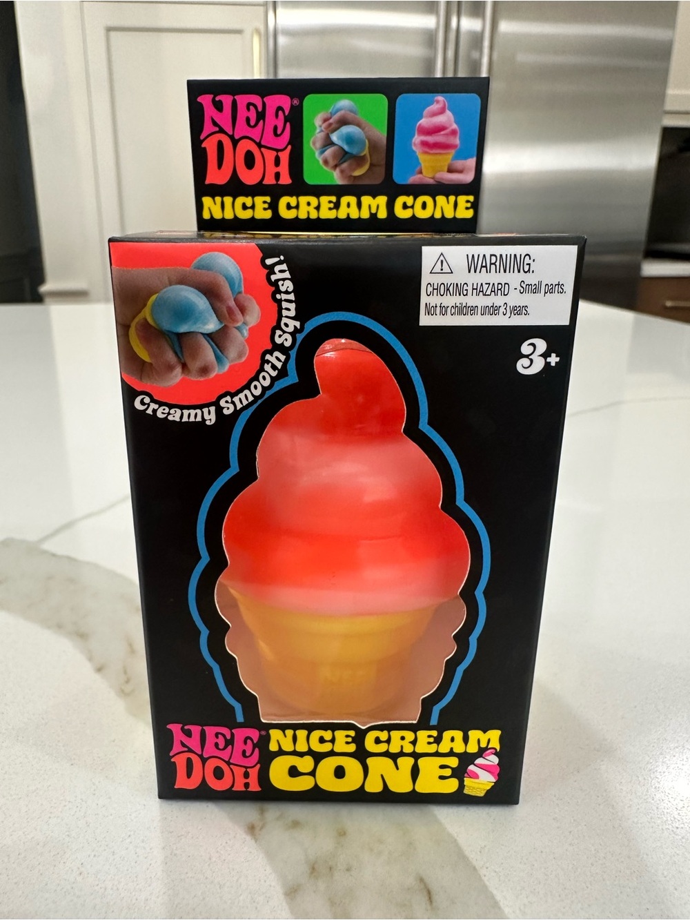 Needoh Nice Cream Cone - orange Squishy Toy * LAST FEW* FAST SHIPPING